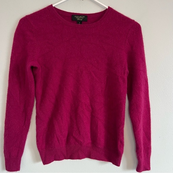 Charter Club Sweaters - Charter Club Womens 100% Cashmere Crew Neck Sweater Red Sz S Bright Quite Luxury